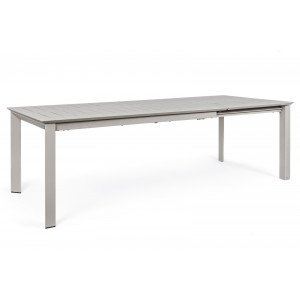 KONNOR prémium bővíthető kültéri étkezőasztal - 160-240cm - szürke