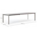 KONNOR prémium bővíthető kültéri étkezőasztal - 200-300cm - szürke