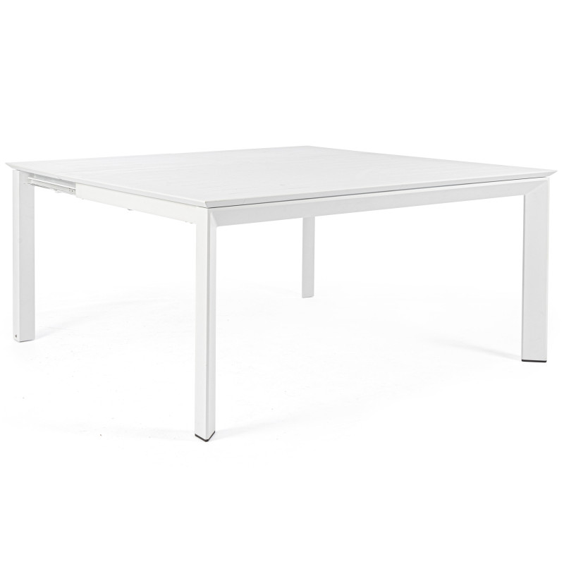 KONNOR II prémium bővíthető kültéri étkezőasztal - 160cm - fehér
