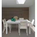 KONNOR II prémium bővíthető kültéri étkezőasztal - 160cm - fehér