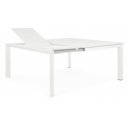 KONNOR II prémium bővíthető kültéri étkezőasztal - 160cm - fehér