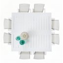 KONNOR II prémium bővíthető kültéri étkezőasztal - 160cm - fehér