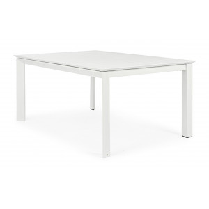 KONNOR II prémium bővíthető kültéri étkezőasztal - 160cm - fehér