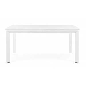 KONNOR II prémium bővíthető kültéri étkezőasztal - 160cm - fehér