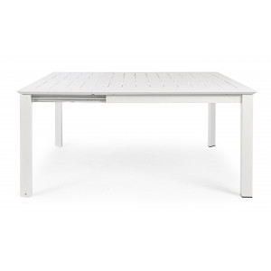 KONNOR II prémium bővíthető kültéri étkezőasztal - 160cm - fehér