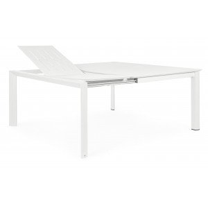 KONNOR II prémium bővíthető kültéri étkezőasztal - 160cm - fehér