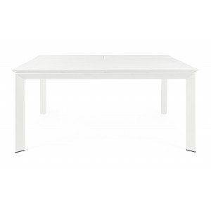 KONNOR II prémium bővíthető kültéri étkezőasztal - 160cm - fehér