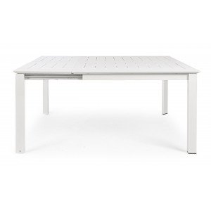 KONNOR II prémium bővíthető kültéri étkezőasztal - 160cm - fehér