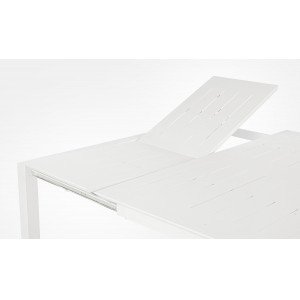 KONNOR II prémium bővíthető kültéri étkezőasztal - 160cm - fehér