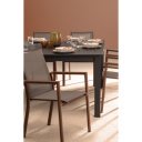 KONNOR II prémium bővíthető kültéri étkezőasztal - 160cm - antracit