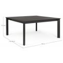 KONNOR II prémium bővíthető kültéri étkezőasztal - 160cm - antracit