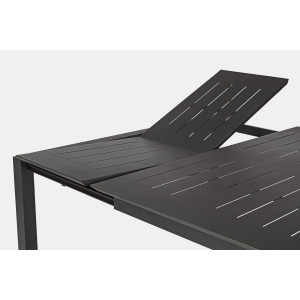 KONNOR II prémium bővíthető kültéri étkezőasztal - 160cm - antracit