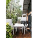 HILDE bővíthető kültéri étkezőasztal - 160-240cm - fehér