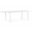 HILDE bővíthető kültéri étkezőasztal - 140-210cm - fehér