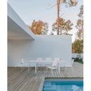 HILDE bővíthető kültéri étkezőasztal - 200-300cm - fehér