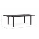HILDE bővíthető kültéri étkezőasztal - 160-240cm - antracit