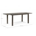 HILDE bővíthető kültéri étkezőasztal - 140-210cm - barna