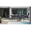 KRION prémium bővíthető kültéri kerámia étkezőasztal - 205-265cm - antracit