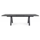 KRION prémium bővíthető kültéri kerámia étkezőasztal - 205-265cm - antracit