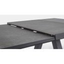 KRION prémium bővíthető kültéri kerámia étkezőasztal - 205-265cm - antracit