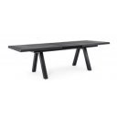 KRION prémium bővíthető kültéri kerámia étkezőasztal - 205-265cm - antracit