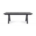 KRION prémium bővíthető kültéri kerámia étkezőasztal - 205-265cm - antracit