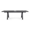 KRION prémium bővíthető kültéri kerámia étkezőasztal - 205-265cm - antracit