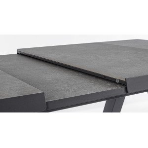 KRION prémium bővíthető kültéri kerámia étkezőasztal - 205-265cm - antracit