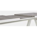 KRION prémium bővíthető kültéri kerámia étkezőasztal - 205-265cm - szürke