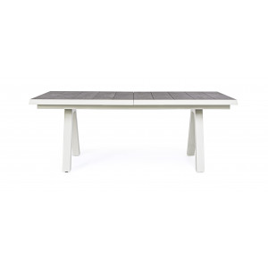 KRION prémium bővíthető kültéri kerámia étkezőasztal - 205-265cm - szürke