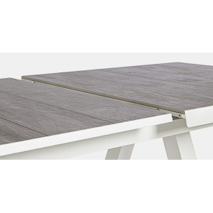 KRION prémium bővíthető kültéri kerámia étkezőasztal - 205-265cm - szürke