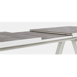 KRION prémium bővíthető kültéri kerámia étkezőasztal - 205-265cm - szürke