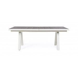 KRION prémium bővíthető kültéri kerámia étkezőasztal - 205-265cm - szürke