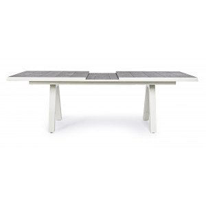 KRION prémium bővíthető kültéri kerámia étkezőasztal - 205-265cm - szürke