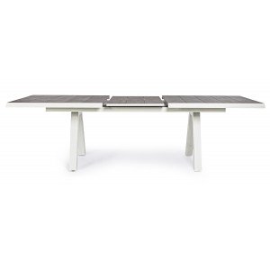 KRION prémium bővíthető kültéri kerámia étkezőasztal - 205-265cm - szürke