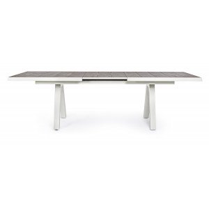 KRION prémium bővíthető kültéri kerámia étkezőasztal - 205-265cm - szürke