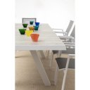 KRION prémium bővíthető kültéri kerámia étkezőasztal - 205-265cm - világos szürke