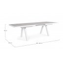 KRION prémium bővíthető kültéri kerámia étkezőasztal - 205-265cm - világos szürke