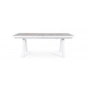 KRION prémium bővíthető kültéri kerámia étkezőasztal - 205-265cm - világos szürke