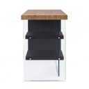 LOMANTE modern üveg íróasztal - fekete