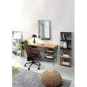 LOMANTE modern üveg íróasztal - fekete