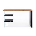 LOMANTE modern üveg íróasztal - fekete