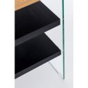 LOMANTE modern üveg íróasztal - fekete