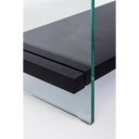 LOMANTE modern üveg polc - 180cm - fekete