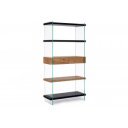 LOMANTE modern üveg polc - 180cm - fekete