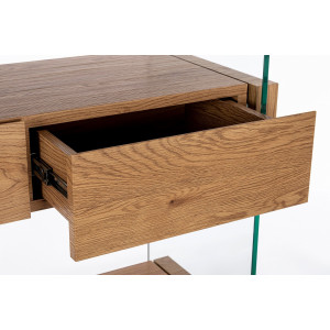 LOMANTE modern üveg polc - 180cm - fekete