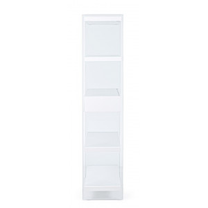 LOMANTE modern üveg polc - 180cm - fehér/tölgy
