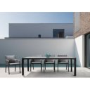 MASON prémium kültéri kerámia étkezőasztal - 220cm - antracit