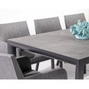 MASON prémium kültéri kerámia étkezőasztal - 220cm - antracit
