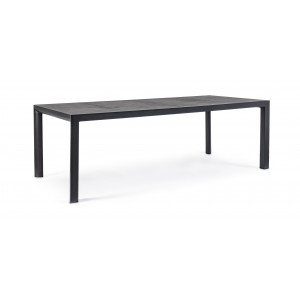 MASON prémium kültéri kerámia étkezőasztal - 220cm - antracit